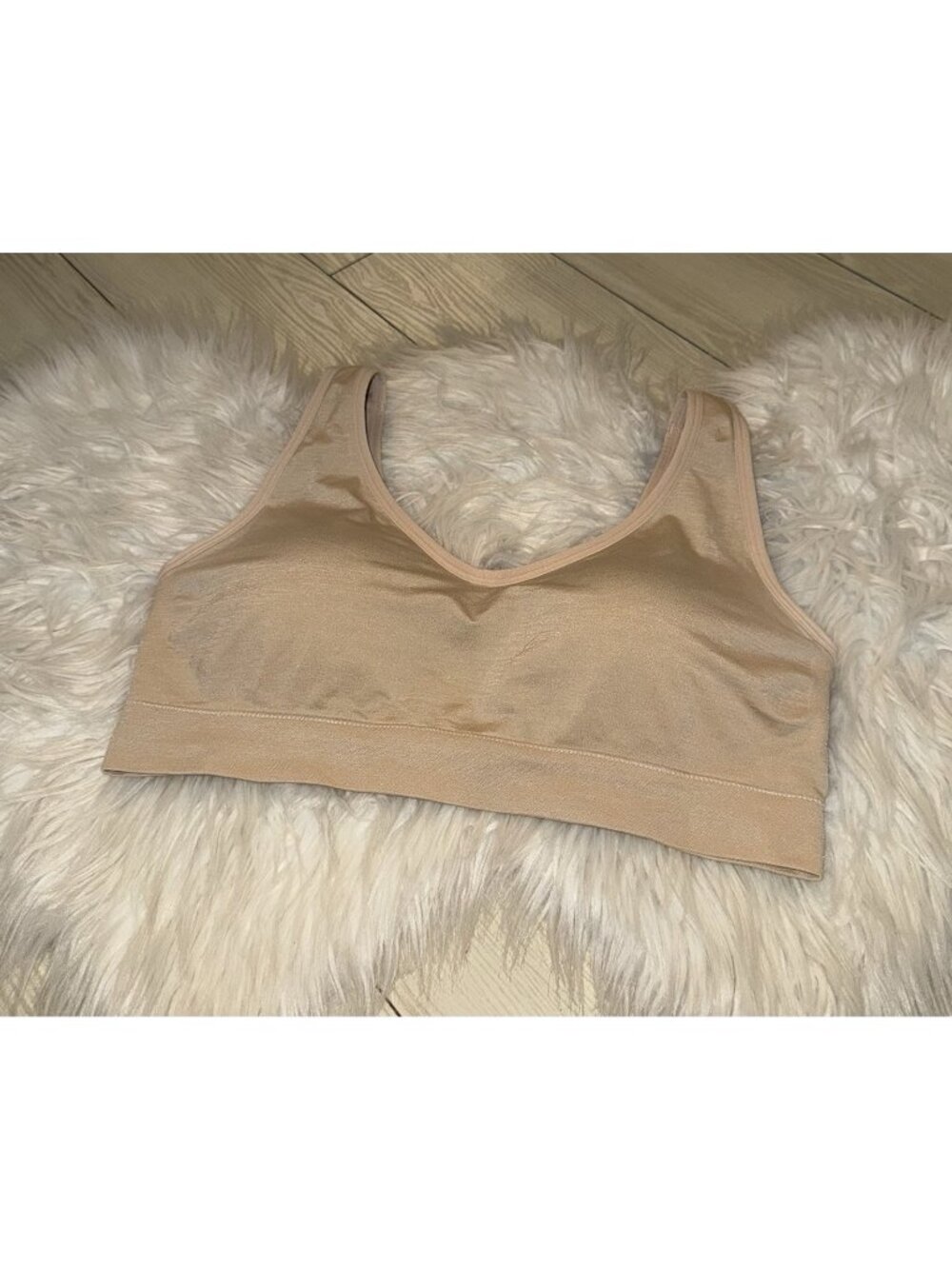 Jockey Seamfree Bralette Bra Lined Wire Free Womens XL XLarge Beige